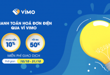 Thanh toán hoá đơn điện liền tay – Nhận ngay ưu đãi với ví Vimo