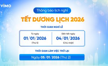 THÔNG BÁO LỊCH NGHỈ TẾT DƯƠNG LỊCH 2026